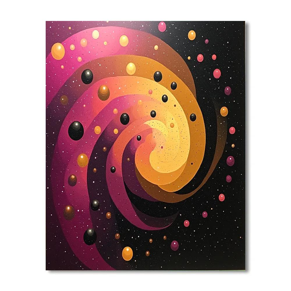 Yayoi Kusama Inspired Nebula Of Floating Orbs Paint by numbers kits