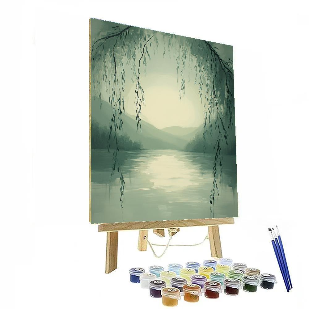 Zhao Mengfu Inspired Silent Willow Echo Numbered painting kits