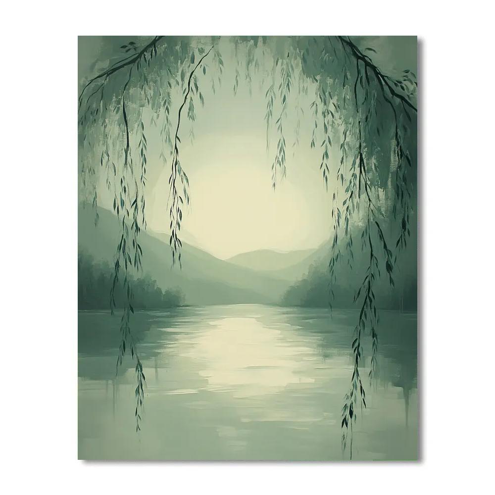 Zhao Mengfu Inspired Silent Willow Echo Numbered painting kits
