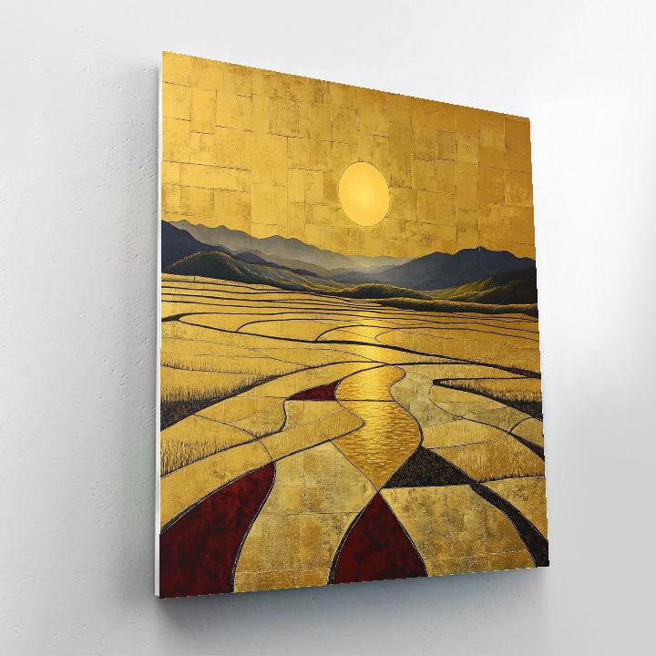 Nandalal Bose Inspired Harvest Moon Rice Fields Numbered painting kits