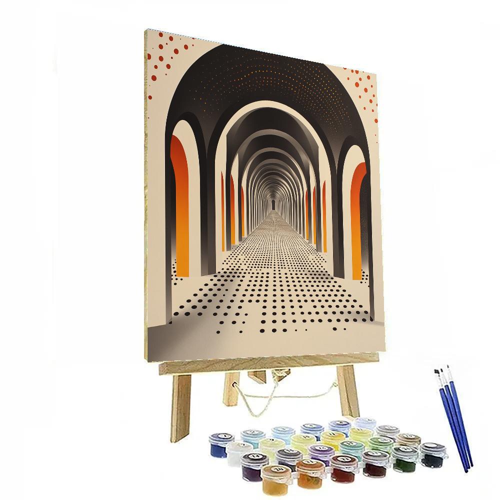 Yayoi Kusama Inspired Polka Infinity Corridor paint by color