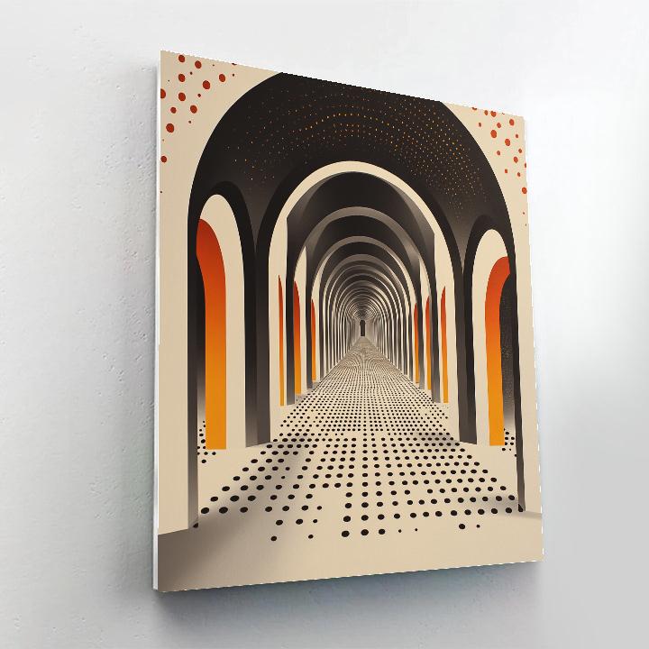 Yayoi Kusama Inspired Polka Infinity Corridor paint by color