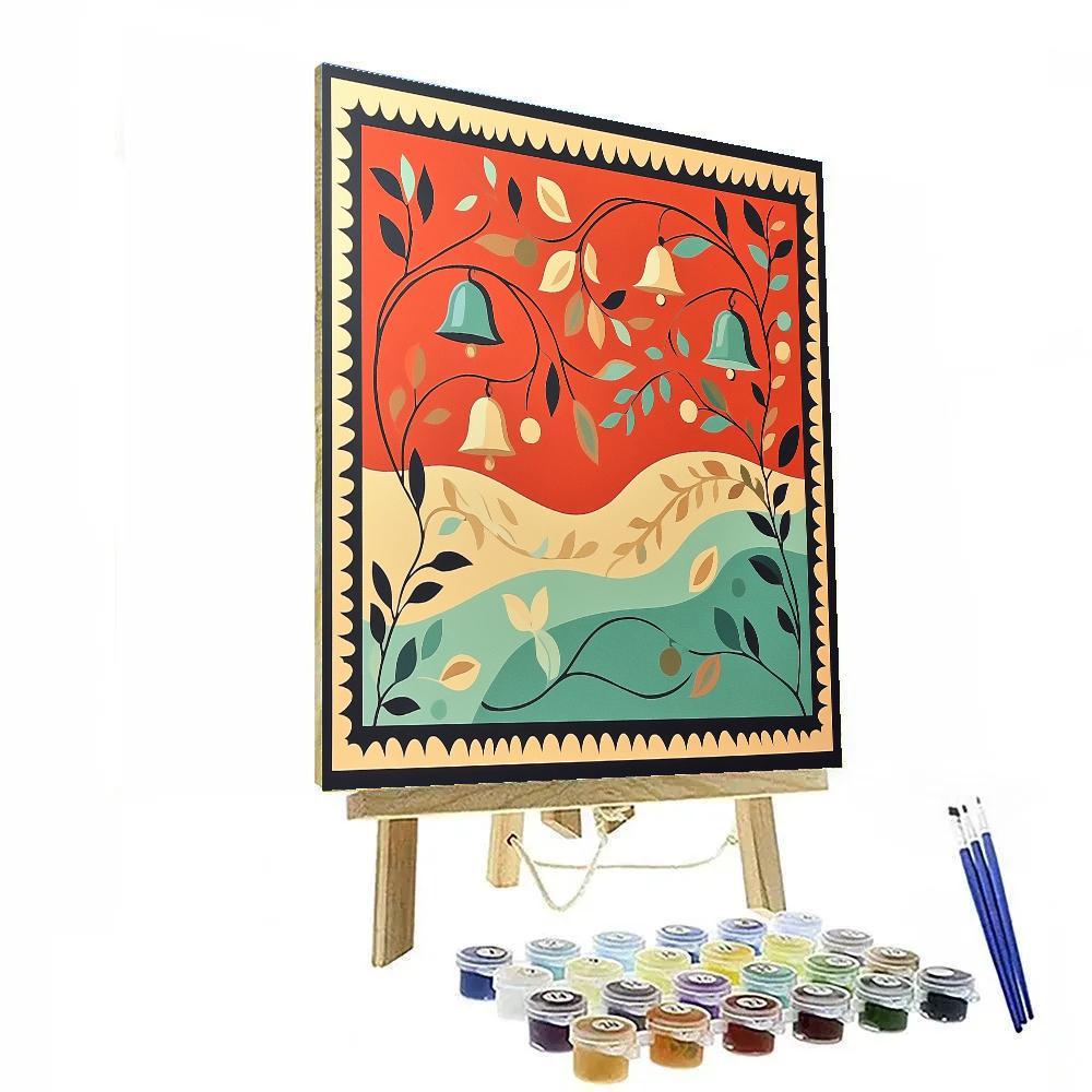 Nandalal Bose Inspired Folk Motif Wind Chorus Numbered painting kits