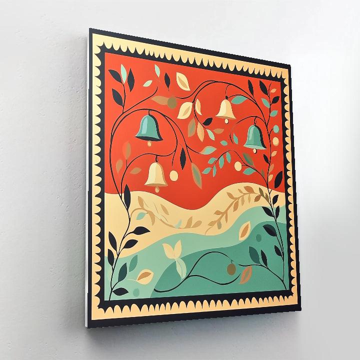 Nandalal Bose Inspired Folk Motif Wind Chorus Numbered painting kits