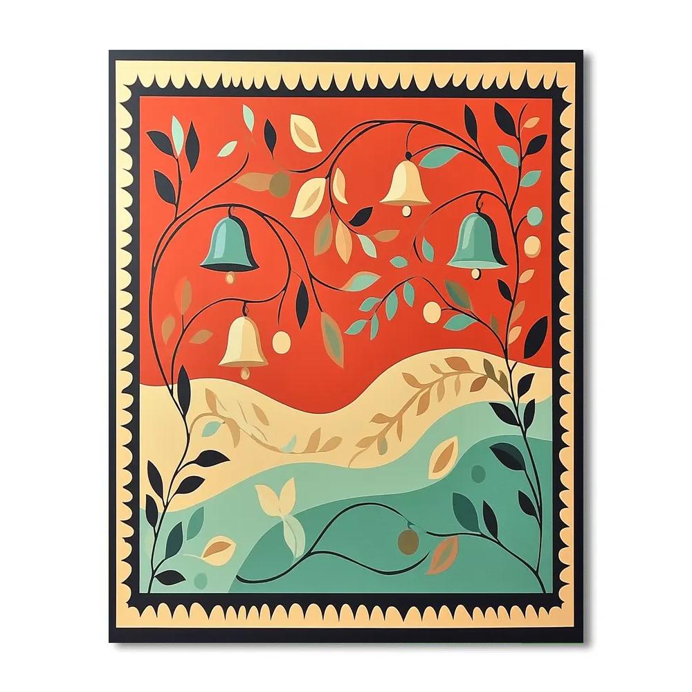 Nandalal Bose Inspired Folk Motif Wind Chorus Numbered painting kits