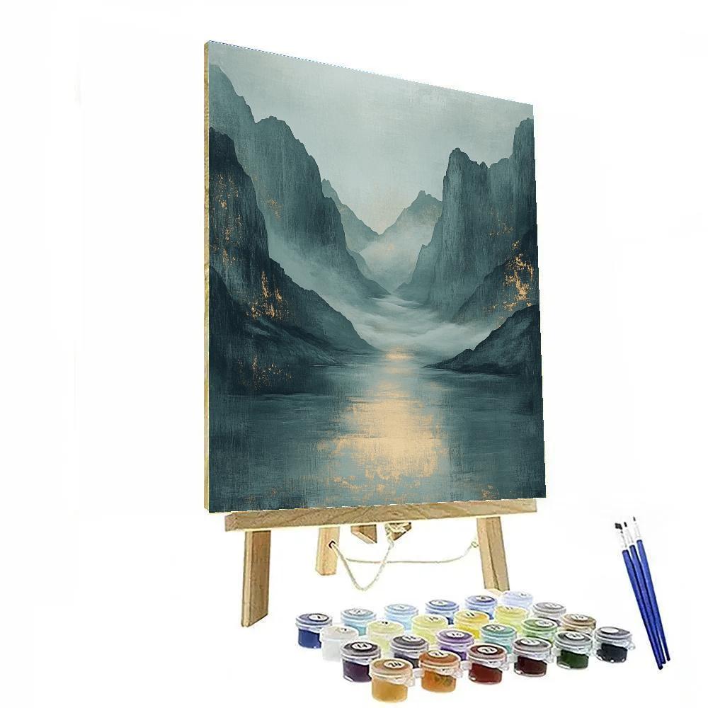 Zhao Mengfu Inspired Eternal Mist Passage paint by numbers