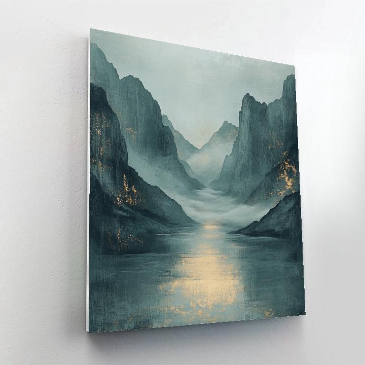 Zhao Mengfu Inspired Eternal Mist Passage paint by numbers