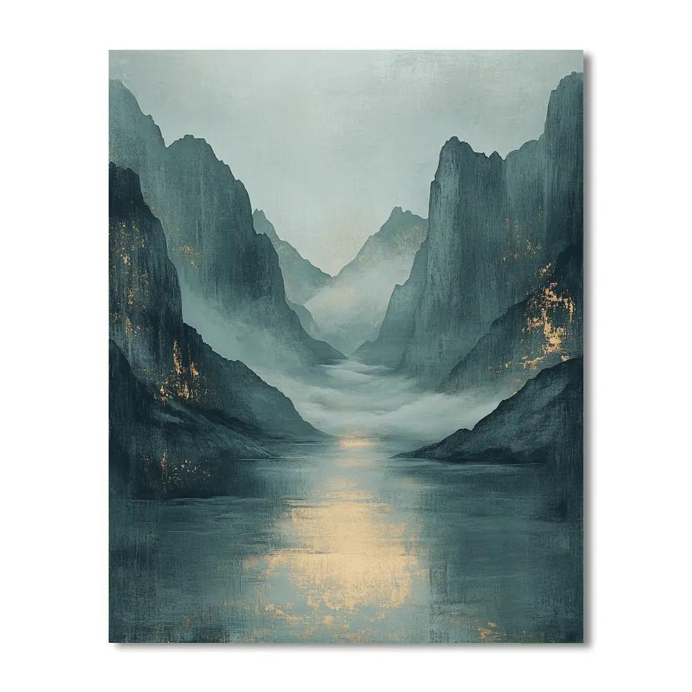 Zhao Mengfu Inspired Eternal Mist Passage paint by numbers