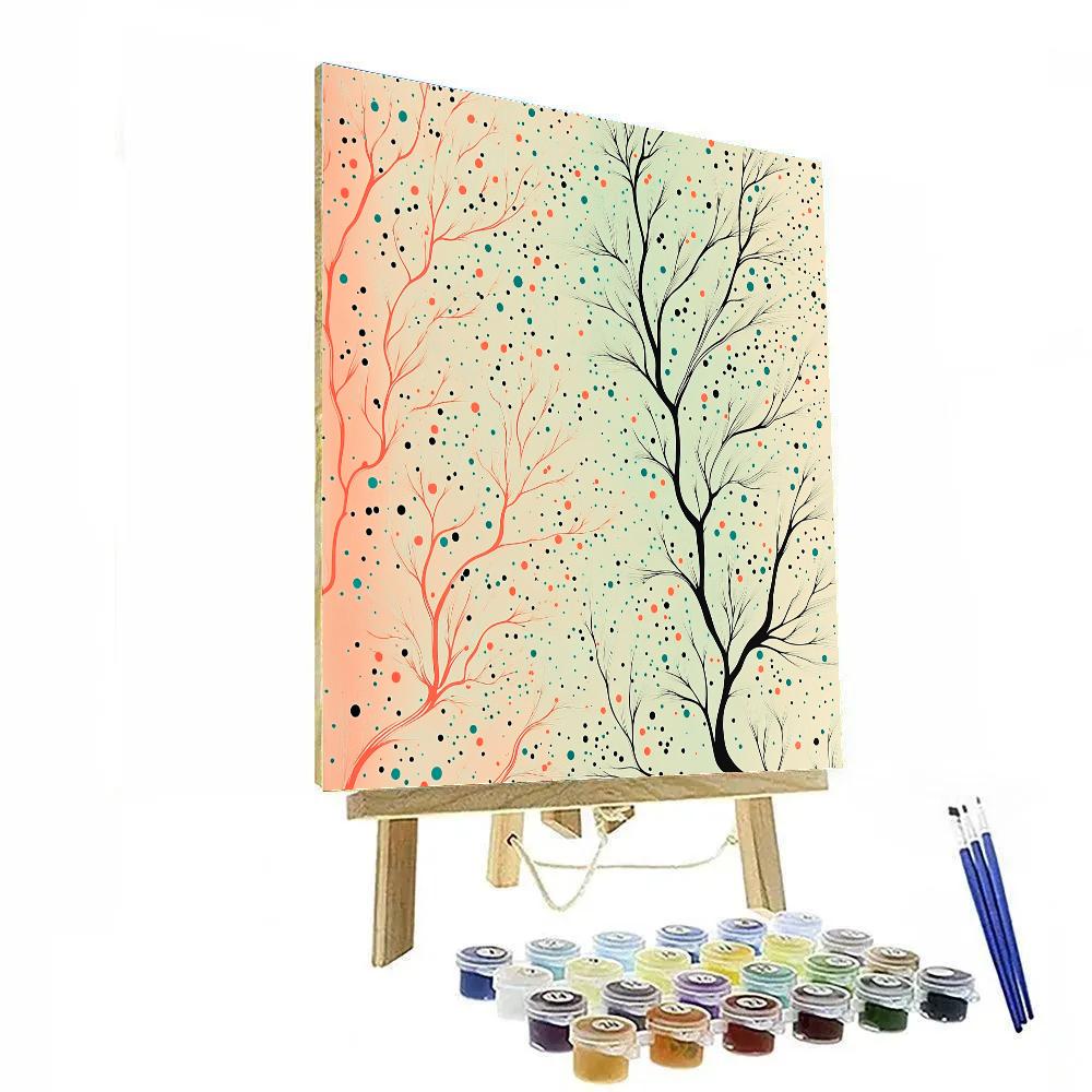 Yayoi Kusama Inspired Cosmic Coral Web DIY paint by numbers