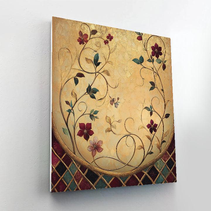 Gustav Klimt Inspired Cosmic Garden paint by numbers