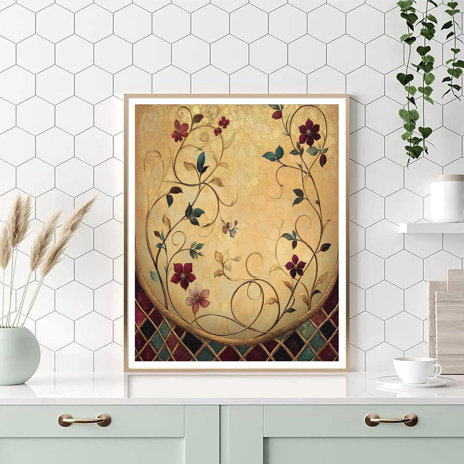 Gustav Klimt Inspired Cosmic Garden paint by numbers