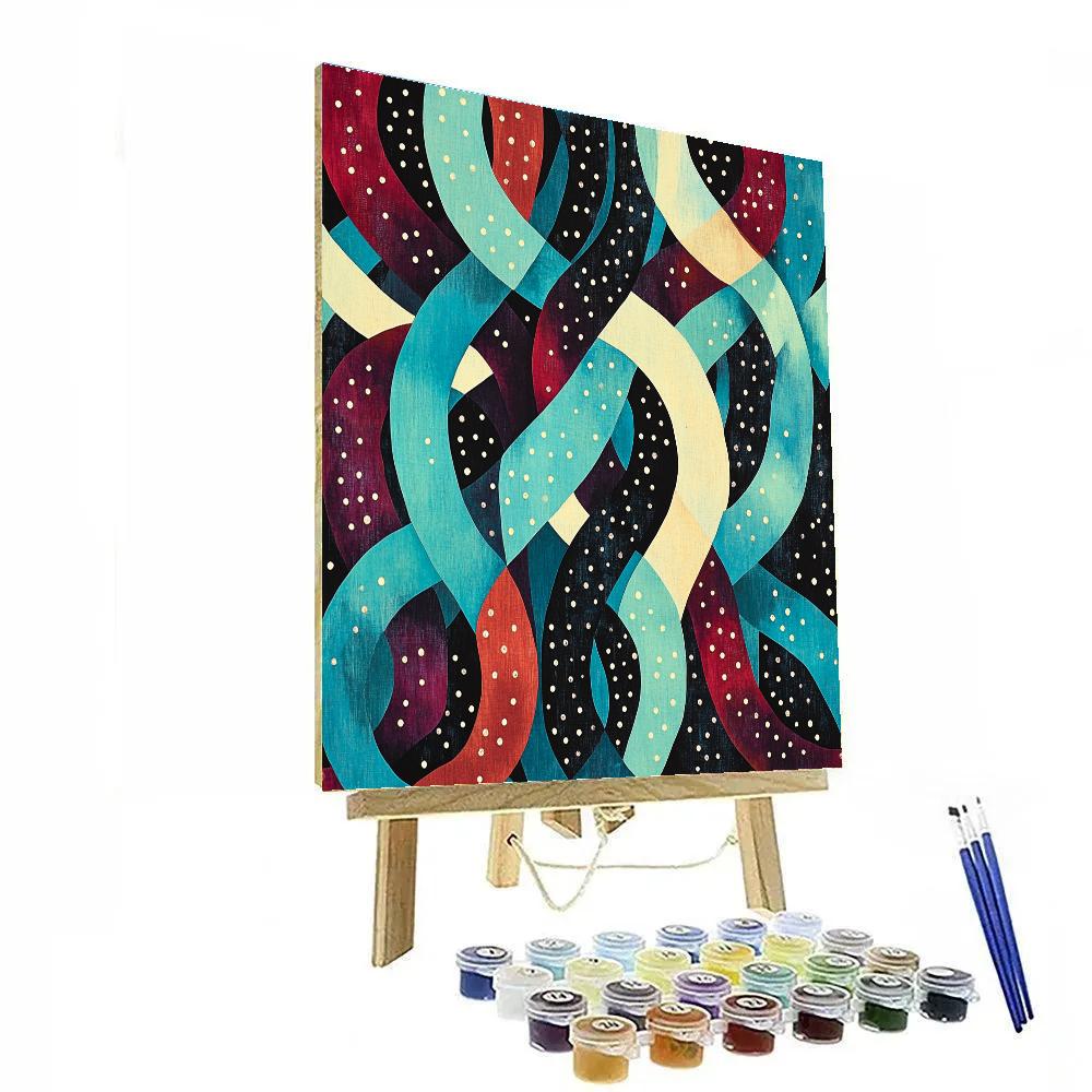 Yayoi Kusama Inspired Looping Galaxy Tapestry paint by numbers