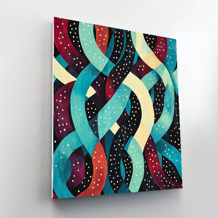 Yayoi Kusama Inspired Looping Galaxy Tapestry paint by numbers