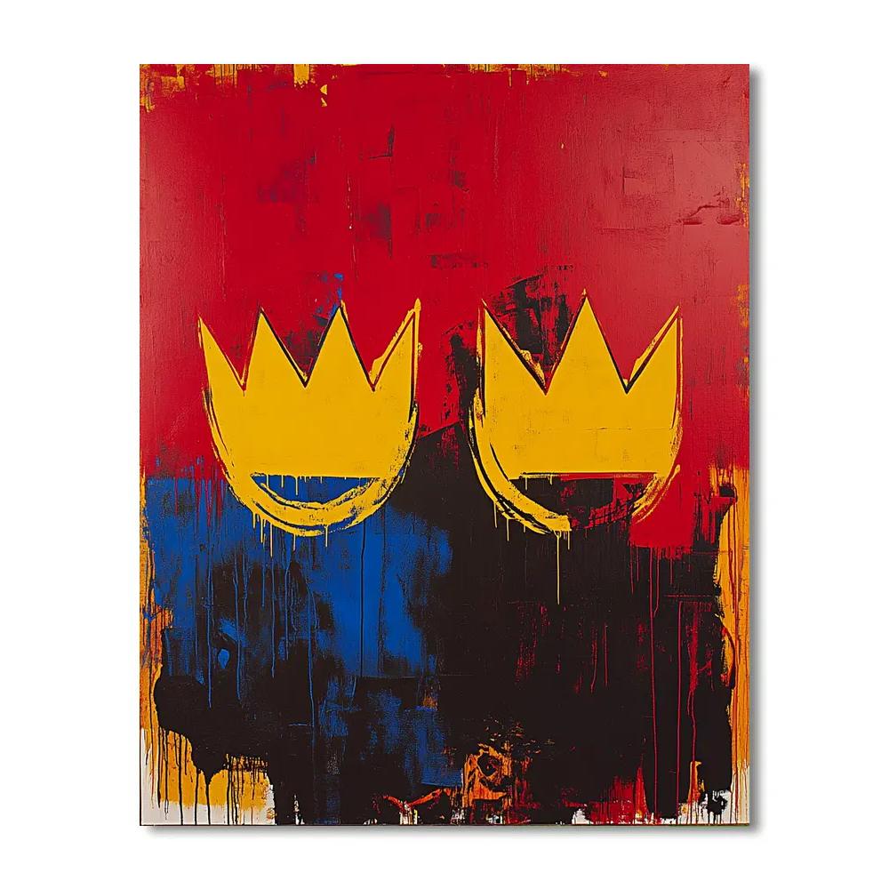 Jean-Michel Basquiat Inspired Urban Crown Symphony Painting by numbers kit