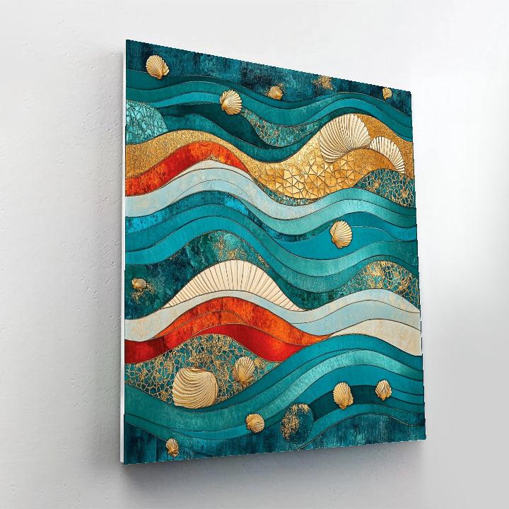 Gustav Klimt Inspired Aureate Ocean Paint by numbers kits