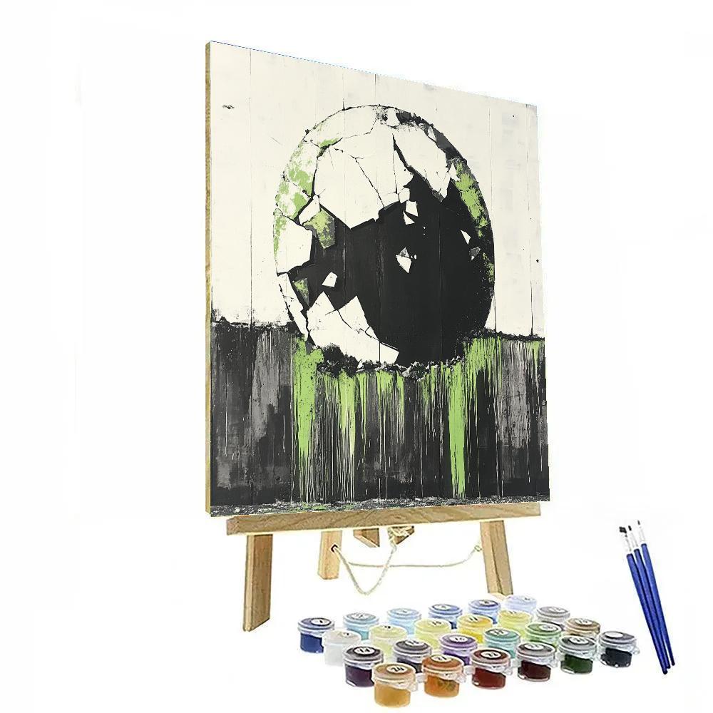 Banksy Inspired Environmental Collapse DIY paint by numbers