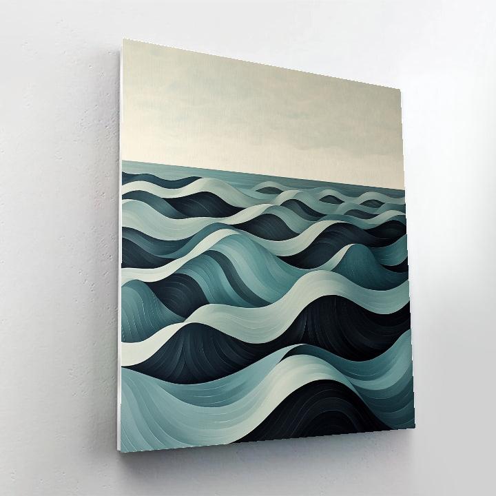 M.C. Escher Inspired Tessellated Ocean Current paint by number