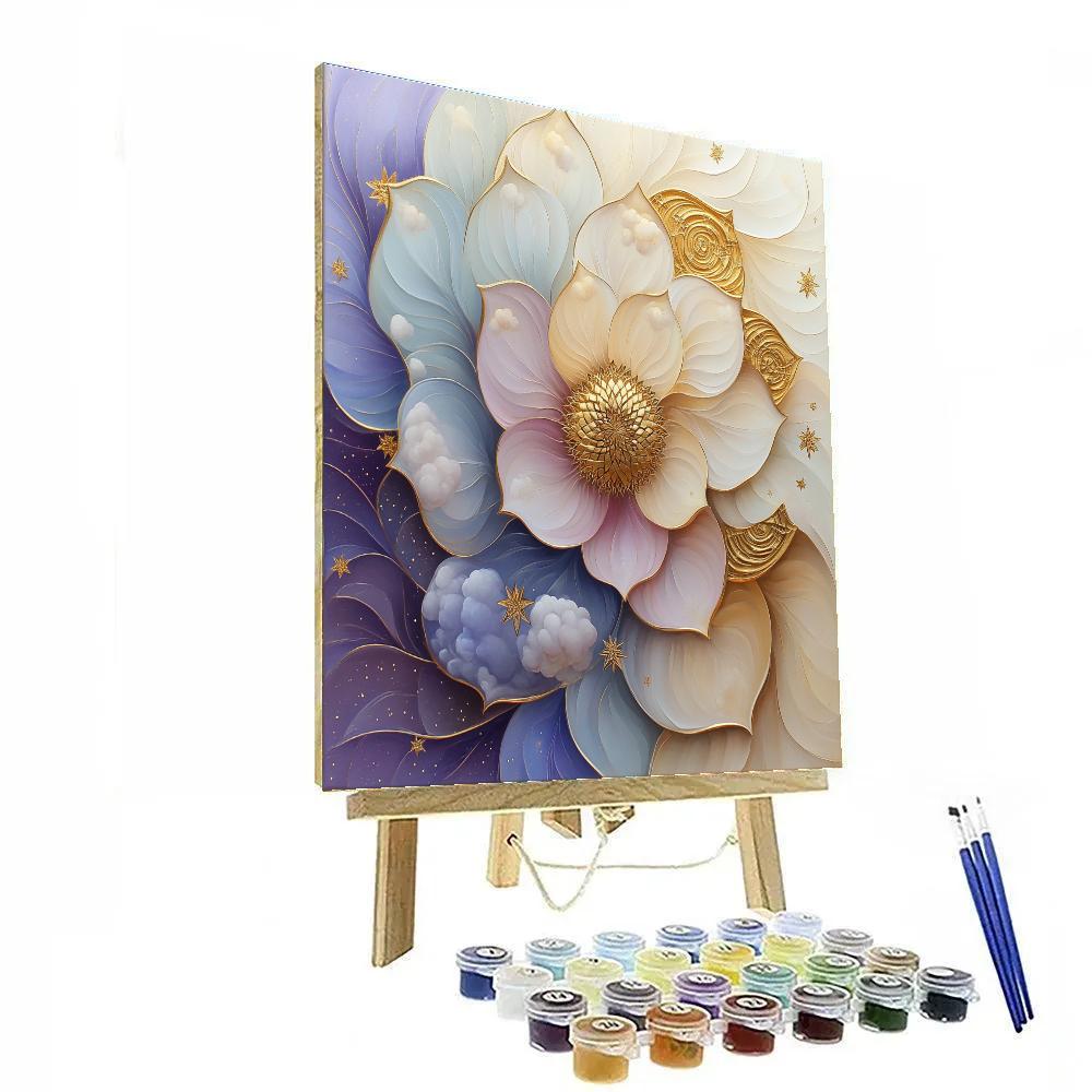 Gustav Klimt Inspired Blossoming Nebula paint by number