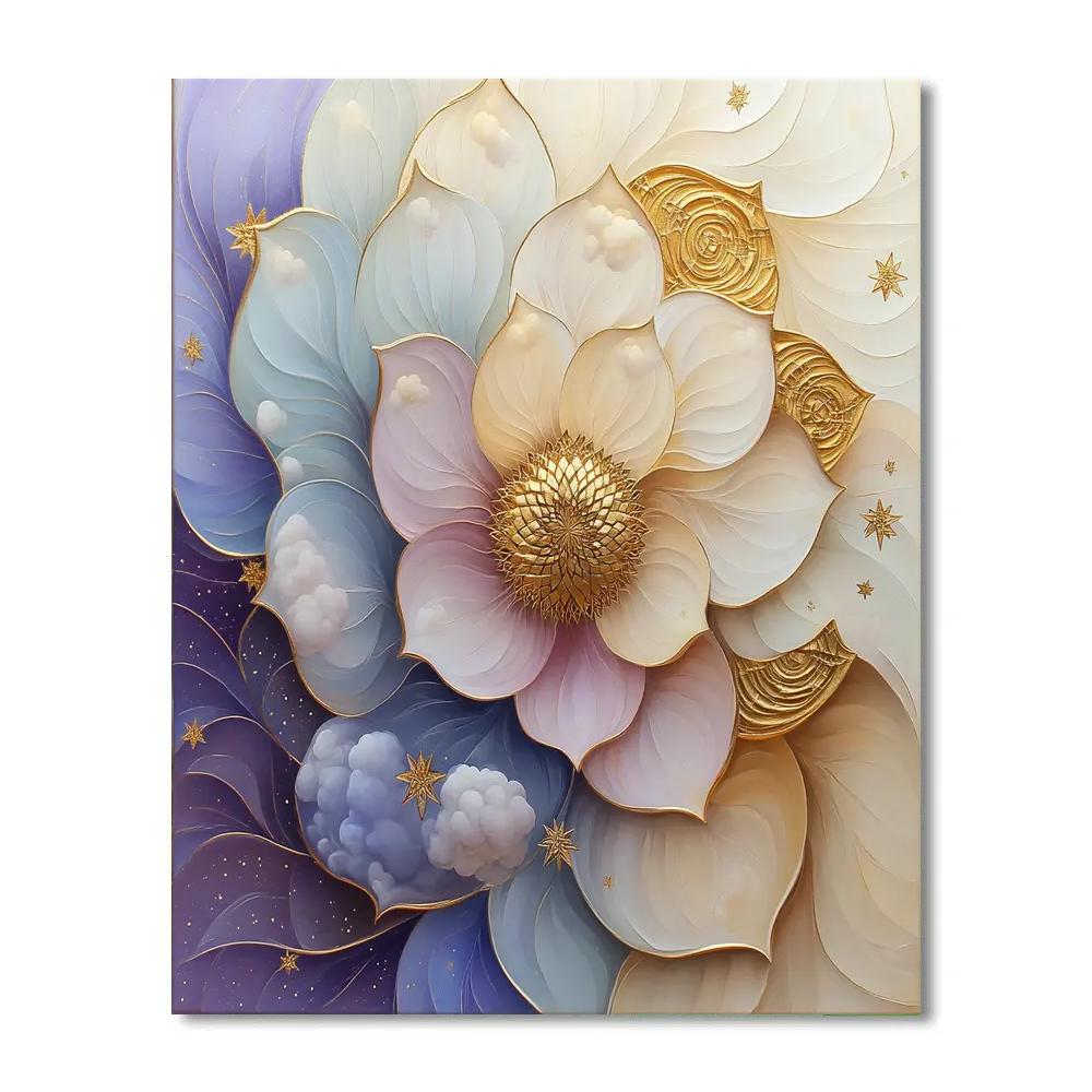 Gustav Klimt Inspired Blossoming Nebula paint by number