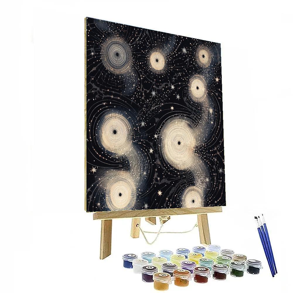 M.C. Escher Inspired Celestial Tessellation paint by number