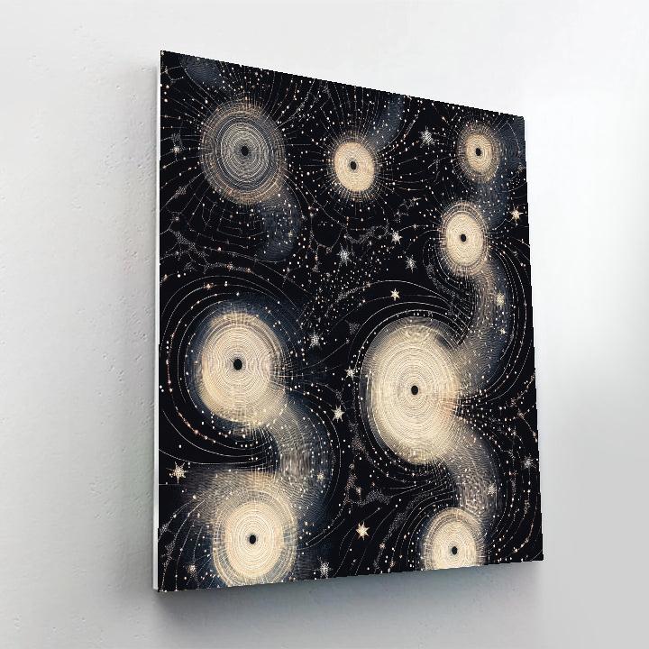 M.C. Escher Inspired Celestial Tessellation paint by number