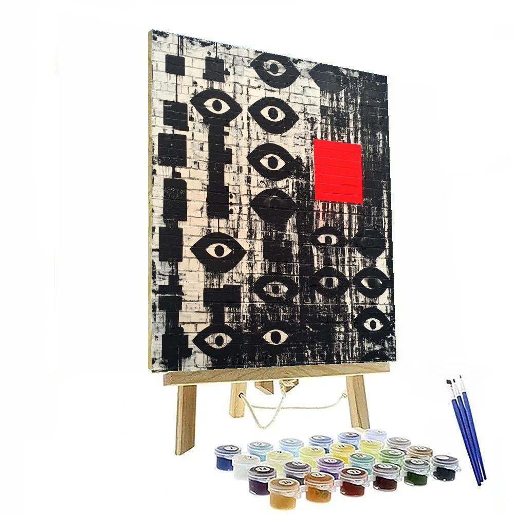 Banksy Inspired Surveillance State paint by numbers