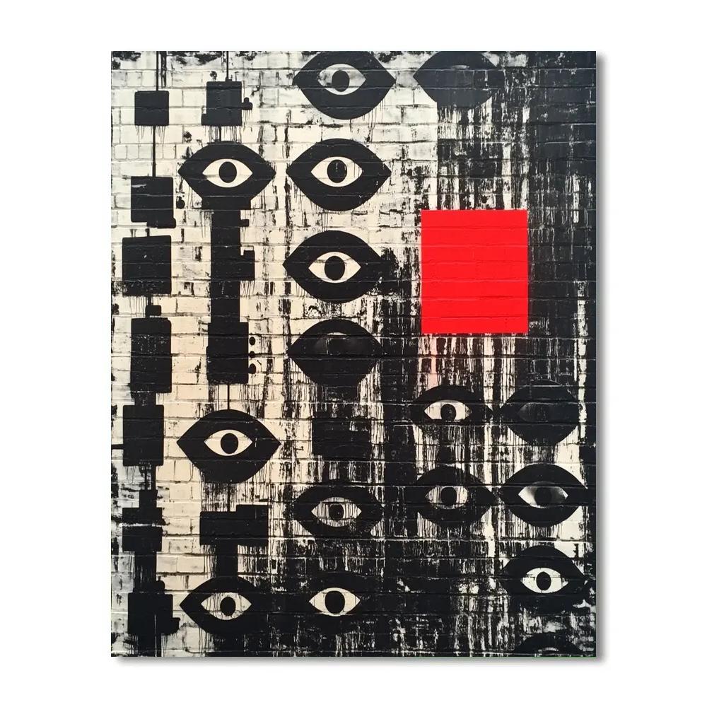 Banksy Inspired Surveillance State paint by numbers