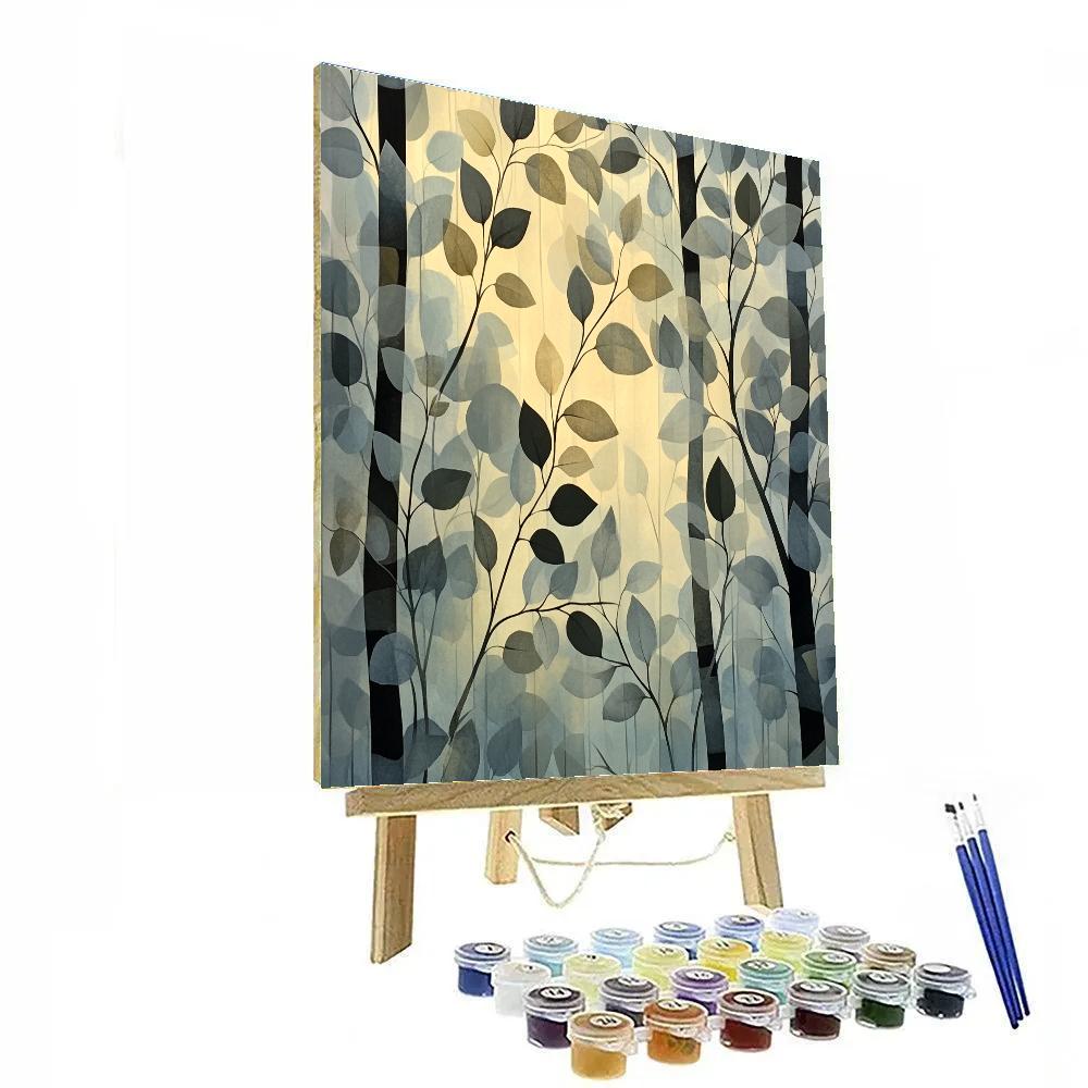 M.C. Escher Inspired Fractal Forest Canopy Numbered painting kits