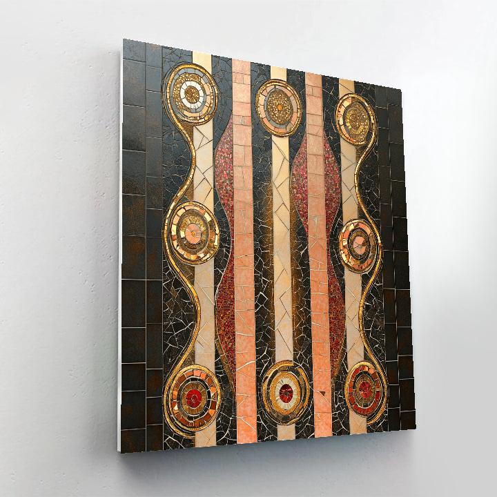 Gustav Klimt Inspired Twilight Mosaic paint by numbers