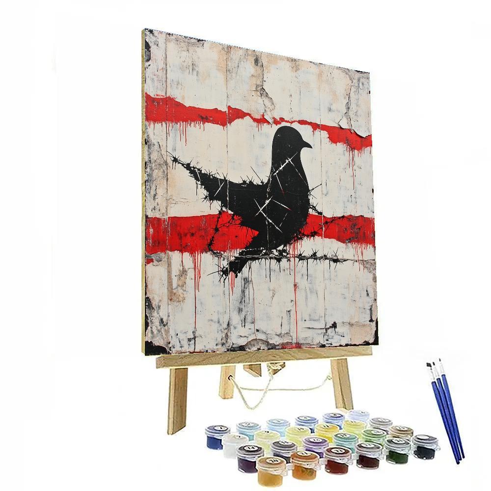 Banksy Inspired Anti War paint by number