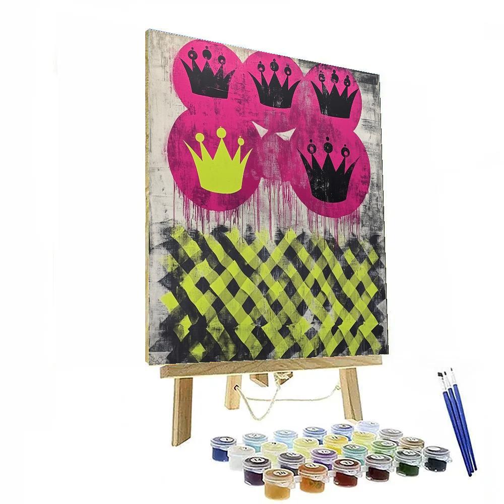 Jean-Michel Basquiat Inspired Neon Ritual Numbered painting kits