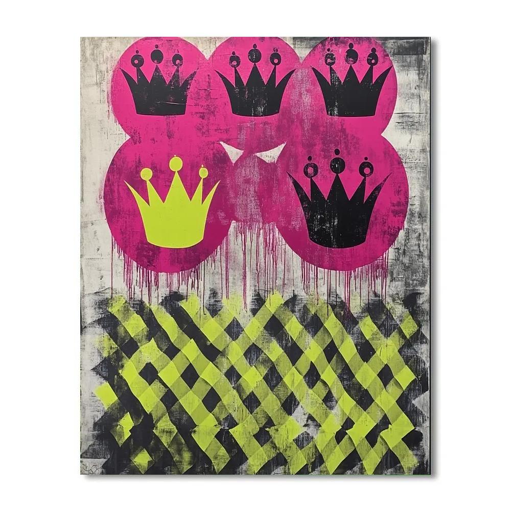Jean-Michel Basquiat Inspired Neon Ritual Numbered painting kits