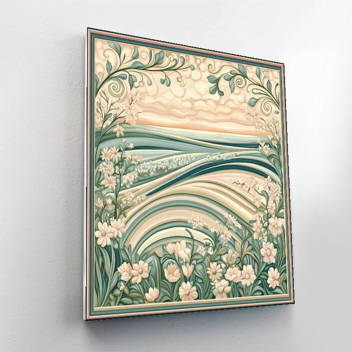 Alphonse Mucha Inspired Time Tides Tapestry paint by number