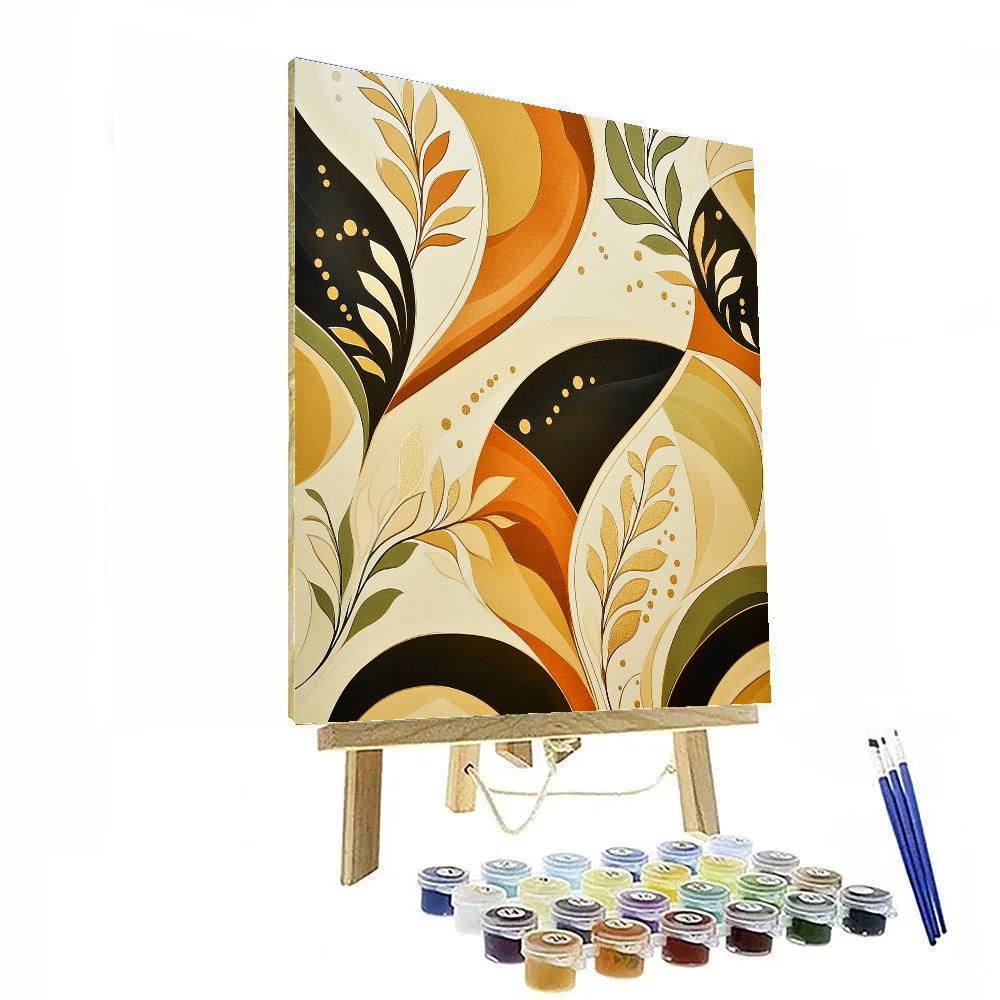 Gustav Klimt Inspired Golden Tides Number painting