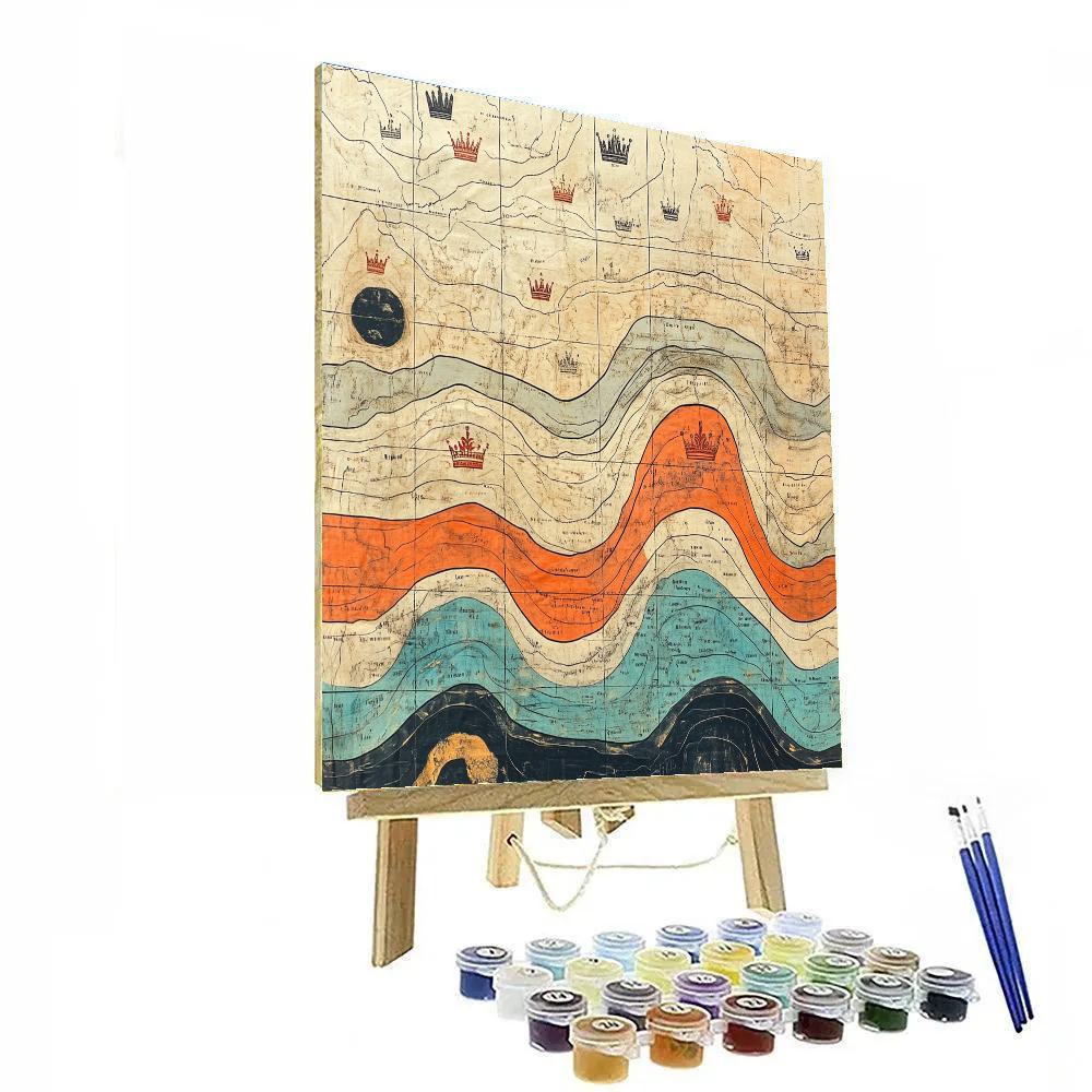 Jean-Michel Basquiat Inspired Memory Cartography paint by number