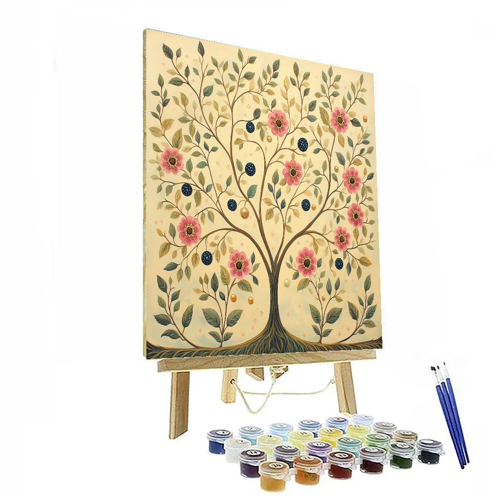 Alphonse Mucha Inspired Celestial Orchard Bloom Numbered painting kits