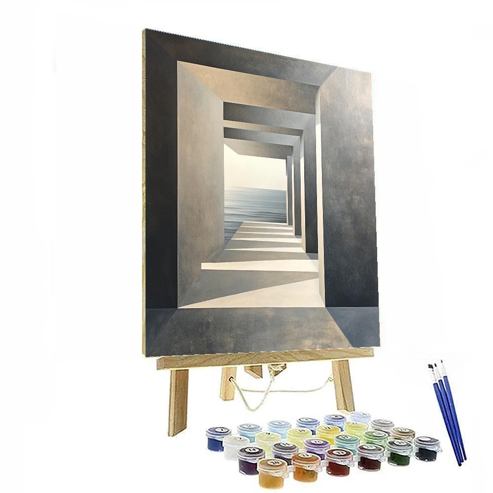 M.C. Escher Inspired Infinity Tiling Horizon Numbered painting kits