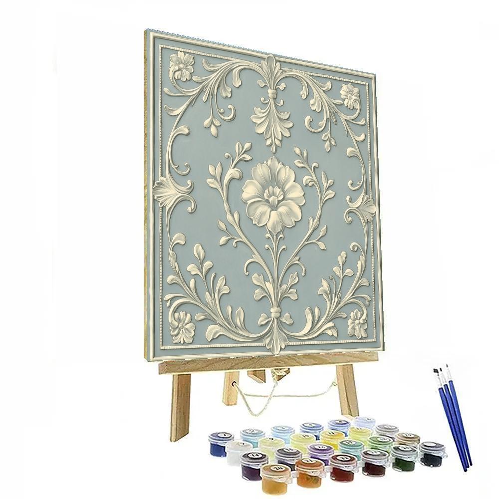 Alphonse Mucha Inspired Frosted Filigree Garden Paint by numbers kits
