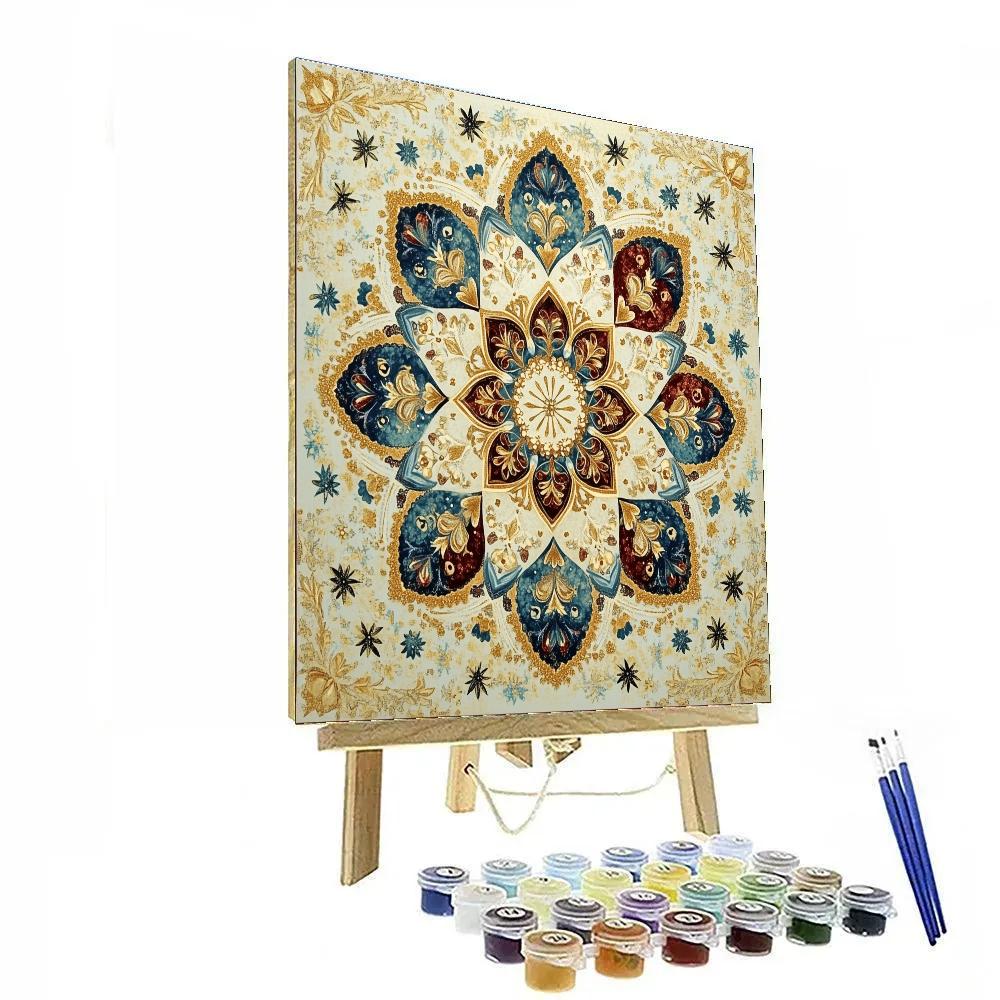 Gustav Klimt Inspired Celestial Mandala DIY paint by numbers