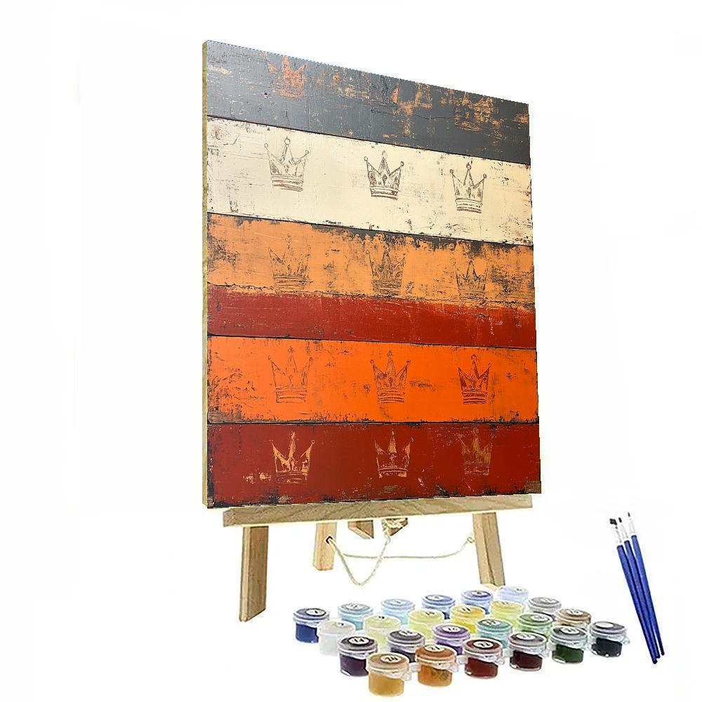 Jean-Michel Basquiat Inspired Industrial Heartbeat DIY paint by numbers