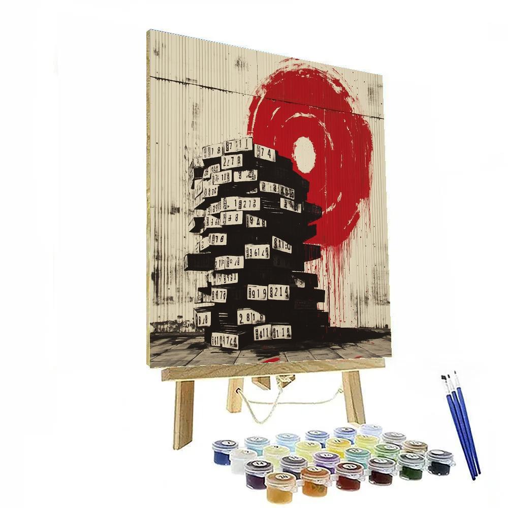 Banksy Inspired Anti Consumer Debt Paint by numbers art