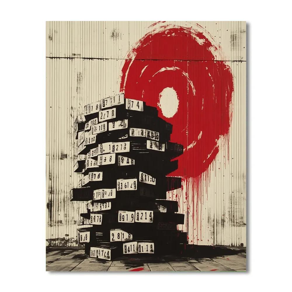 Banksy Inspired Anti Consumer Debt Paint by numbers art