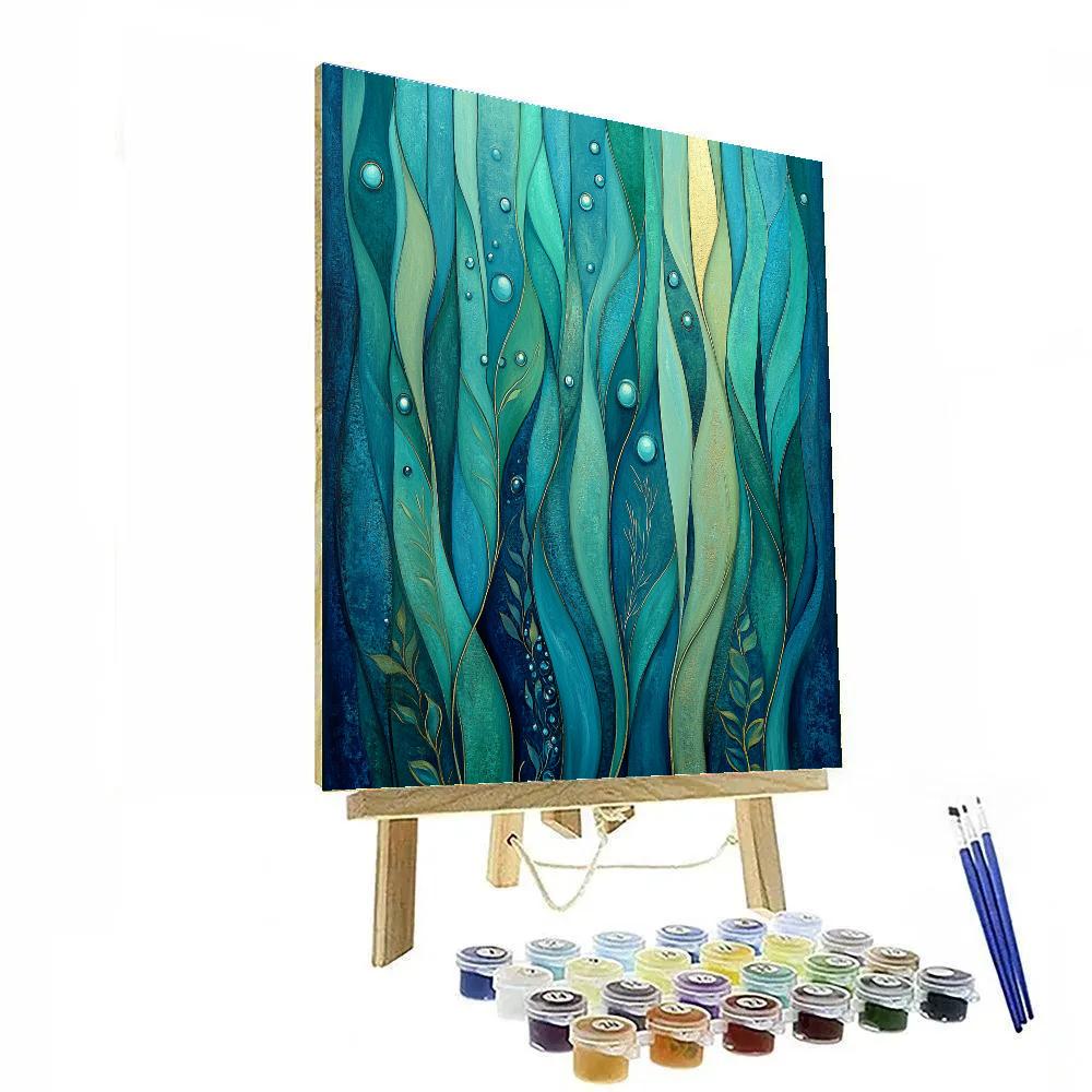 Alphonse Mucha Inspired Kelp Symphony Chorus paint by numbers