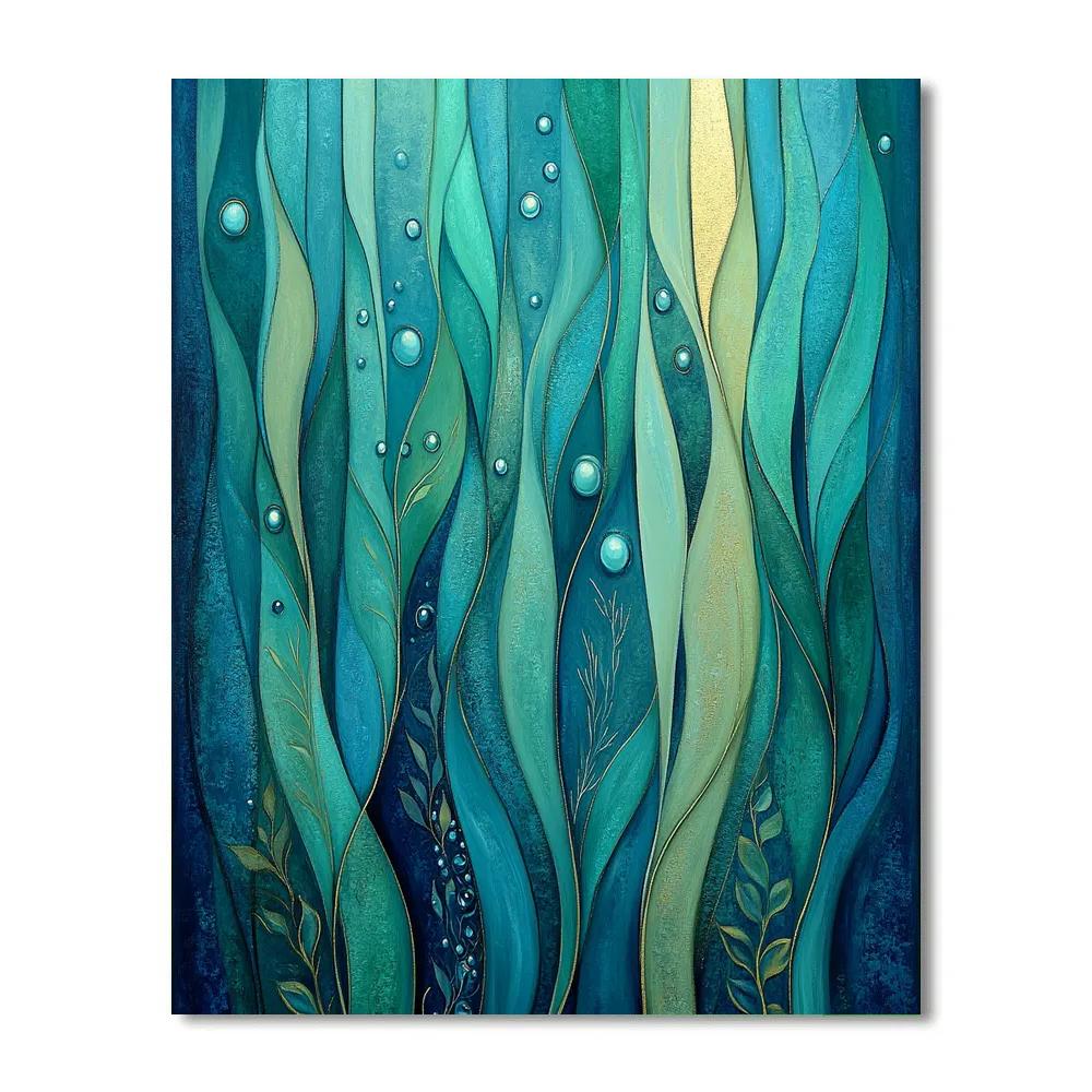 Alphonse Mucha Inspired Kelp Symphony Chorus paint by numbers