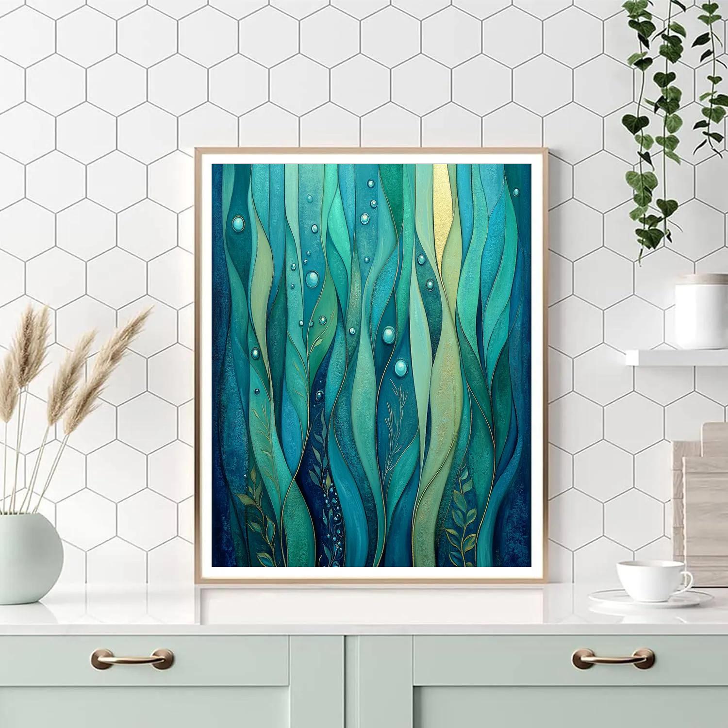 Alphonse Mucha Inspired Kelp Symphony Chorus paint by numbers
