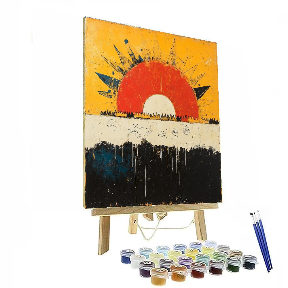 Jean-Michel Basquiat Inspired Solar Testament painting number kit