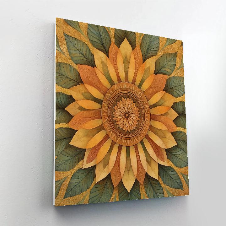 Alphonse Mucha Inspired Solar Petal Clockwork painting number kit
