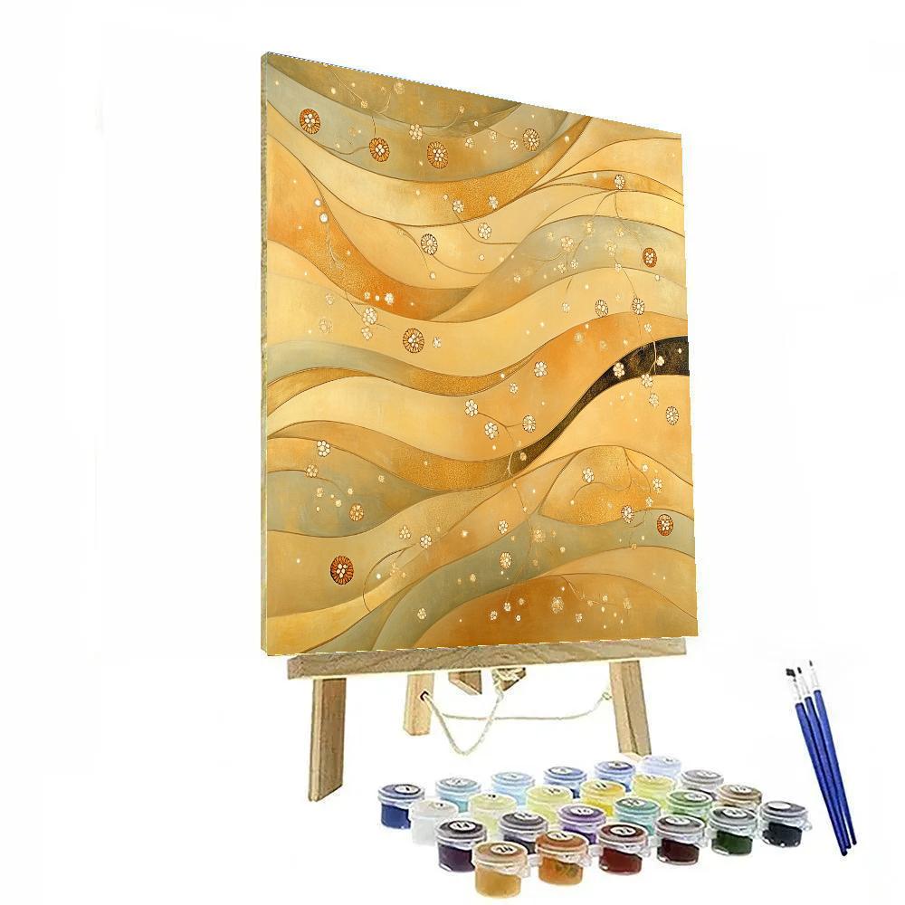 Gustav Klimt Inspired Whispering Vines paint by color