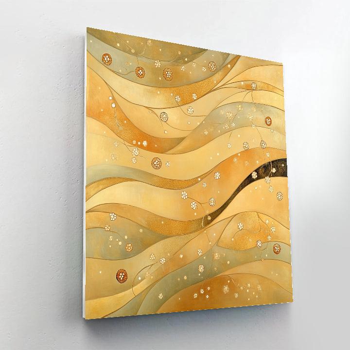 Gustav Klimt Inspired Whispering Vines paint by color
