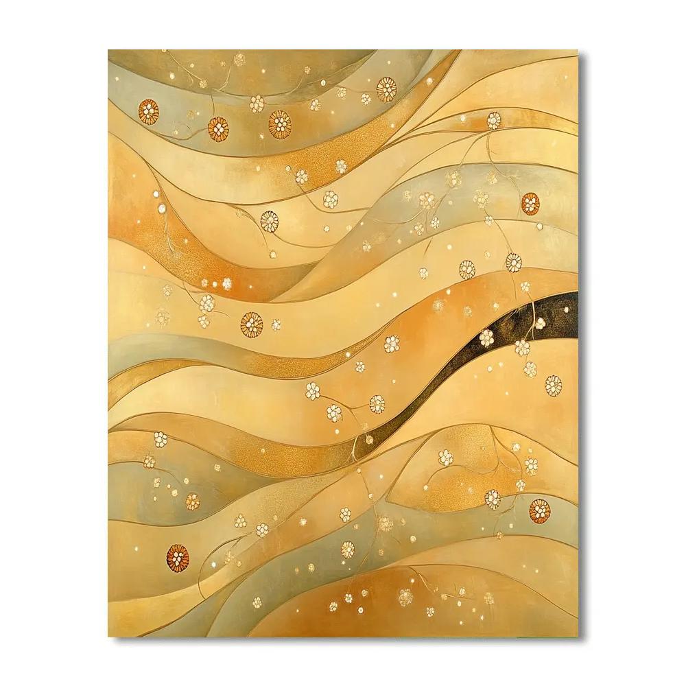 Gustav Klimt Inspired Whispering Vines paint by color